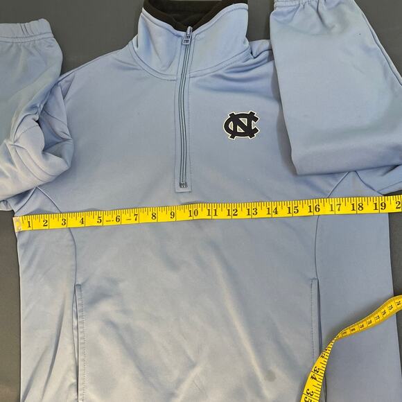 KnowWear Boys Quarter Zip UNC Long Sleeve Jacket with Elastic Cuffs Blue  M - Picture 9 of 10